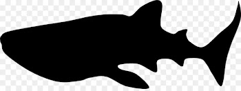 Silhouette Whale shark Clip art - Silhouette 