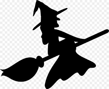 Silhouette Witchcraft Halloween Stencil - Silhouette 