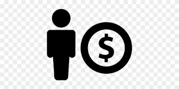 Silhouette With Dollar Symbol Vector - Money