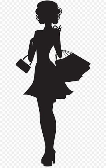 Silhouette Woman Clip art - Shopping Woman Silhouette PNG Clip Art 