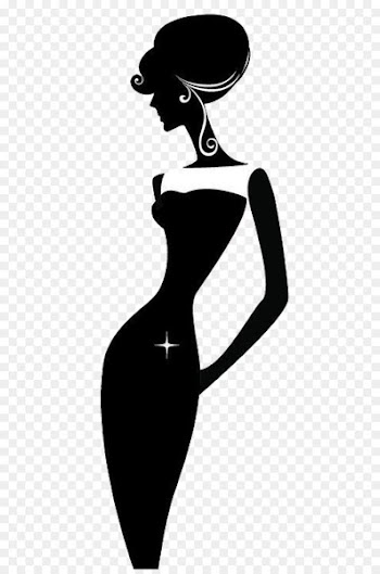 Silhouette Woman Royalty-free Clip art - Black and white city queen 