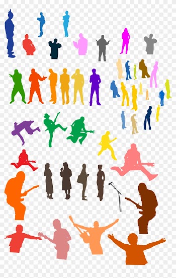 Silhouettes By @shokunin, Silhouettes Collection, On - People Silhouettes Clipart Colorful