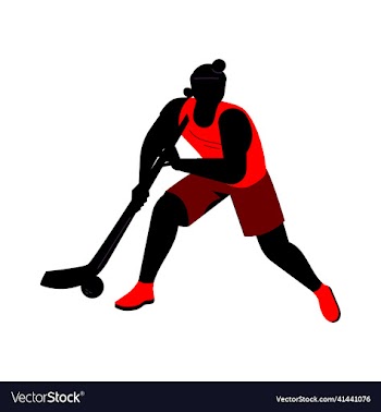 silhouettes hockey men player
