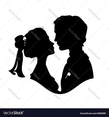  					Silhouettes of bride and groom vector&nbsp;image														