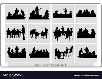 silhouettes of business people in a conference