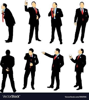  					Silhouettes of business vector image														