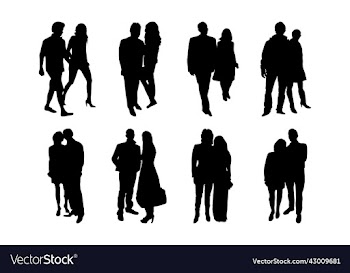 silhouettes of couples