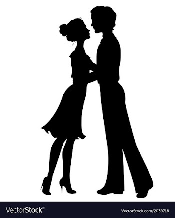  					Silhouettes of man and woman vector image														