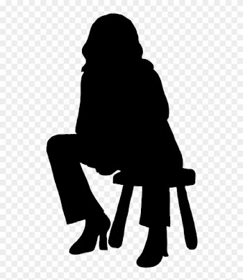 Silhouettes Of People - Transparent Silhouette Sitting