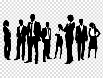 Silhouettes of suits, Digital marketing Business Advertising Company Management, business people transparent background PNG clipart