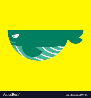Silhouettes of whale cachalot sea animals vector image