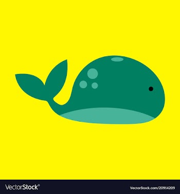 Silhouettes of whale cachalot sea animals vector image