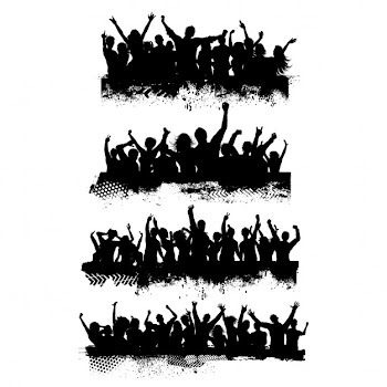 Silhouettes people party collection Free Vector