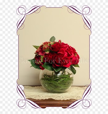 Silk Artificial Romantic / Elegant Red And Raspberry - Flower Bouquet