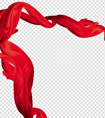 Silk Red Ribbon, Floating red ribbon Hongling transparent background PNG clipart