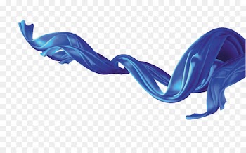 Silk Ribbon Blue Textile - Blue silk ribbon 