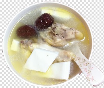 Silkie Chicken soup Coconut milk Hot pot, Delicious coconut chicken transparent background PNG clipart
