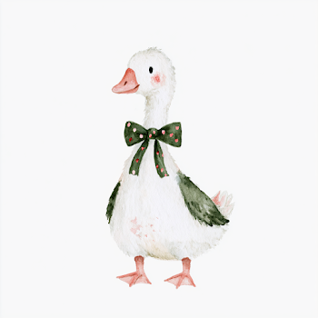 Silly Goose Watercolor Illustration