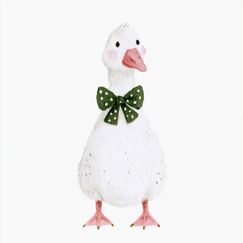 Silly Goose Watercolour Illustration