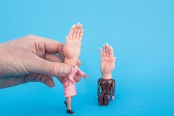 Silly Man &amp; Woman Hands Free Photo 