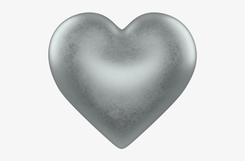Silver 3d Love Heart With Transparent Background Valentine ...