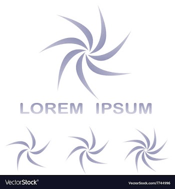 Silver abstract marketing symbol icon set vector image