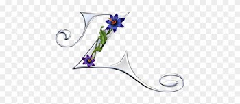 Silver Alphabet With Various Kinds Of Flowers - Letter