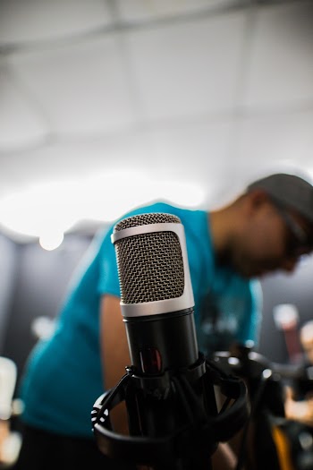 Silver And Black Condenser Microphone