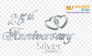 Silver Anniversary Clipart - 25th Wedding Anniversary Png