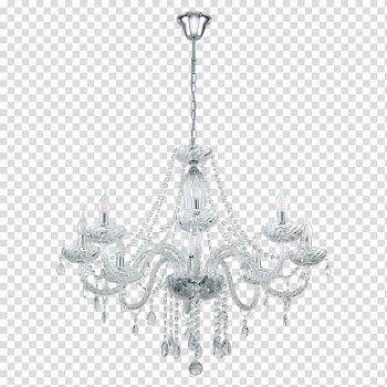 Silver base chandelier illustration, Lighting Chandelier Light fixture EGLO, chandelier transparent background PNG clipart