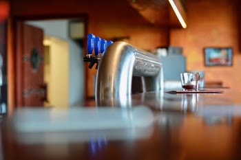 Silver Beverage Dispenser in Shallow-focus Shot