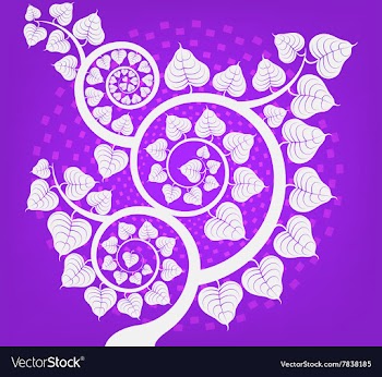 Silver Bodhi tree scene vector image
