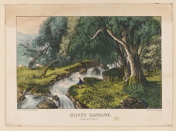 Silver Cascade--White Mountains between 1838 | Free Photo - rawpixel