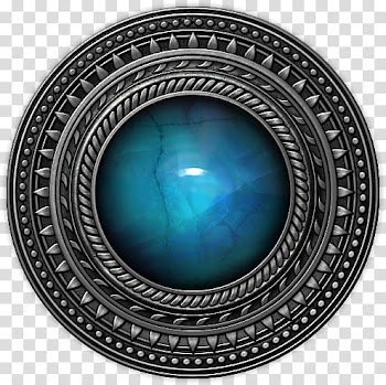 Silver claw for gemstone, gray frame and blue gemstone transparent background PNG clipart