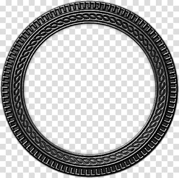 Silver claw for gemstone, round black metal frame mirror transparent background PNG clipart