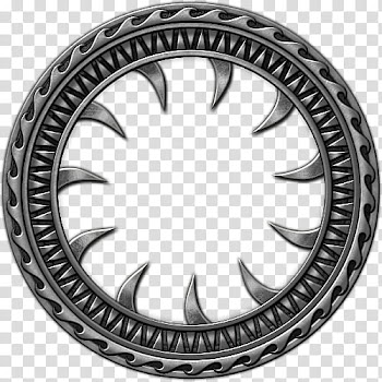 Silver claw for gemstone, silver and black round pendant transparent background PNG clipart