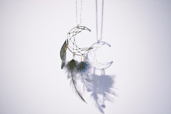 Silver-colored Crescent Moon Pendant