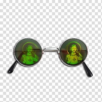 Silver-colored framed sunglasses transparent background PNG clipart