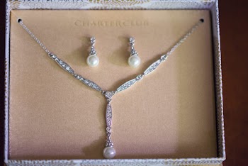 Silver-colored Necklace and Earrings With Box