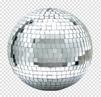Silver disco ball, Disco ball Light Nightclub, Disco Ball transparent background PNG clipart
