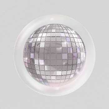 Silver disco ball sticker, party | Free PSD - rawpixel