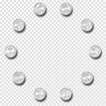 Silver frame Film frame, Circles transparent background PNG clipart