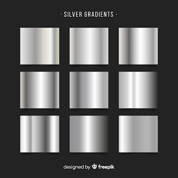 Silver gradient collection Free Vector