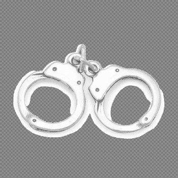Silver Handcuffs Free PNG Image