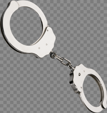 Silver Handcuffs PNG Image with Transparent Background