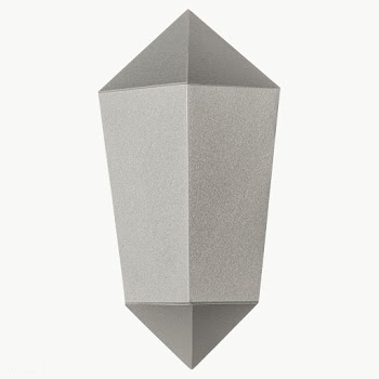 Silver hexagonal prism paper craft design element | Free  transparent png - 2339280