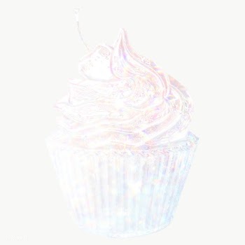 Silver holographic cherry cupcake design element | Free  transparent png - 2345973