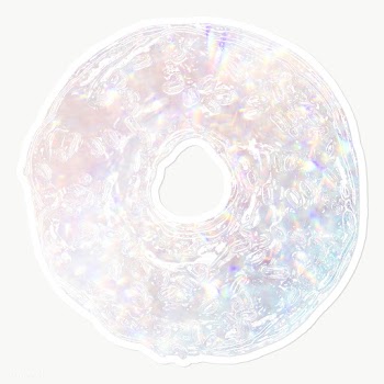 Silver holographic donut illustration  | Free  transparent png - 2337959