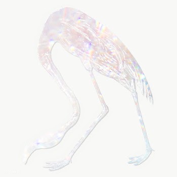 Silver holographic flamingo illustration | Free  transparent png - 2337475