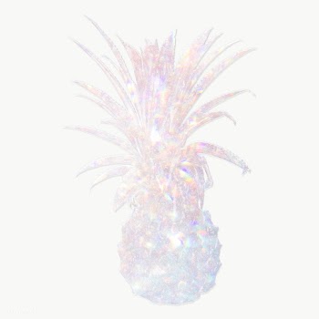 Silver holographic pineapple sticker design element | Free  transparent png - 2338000